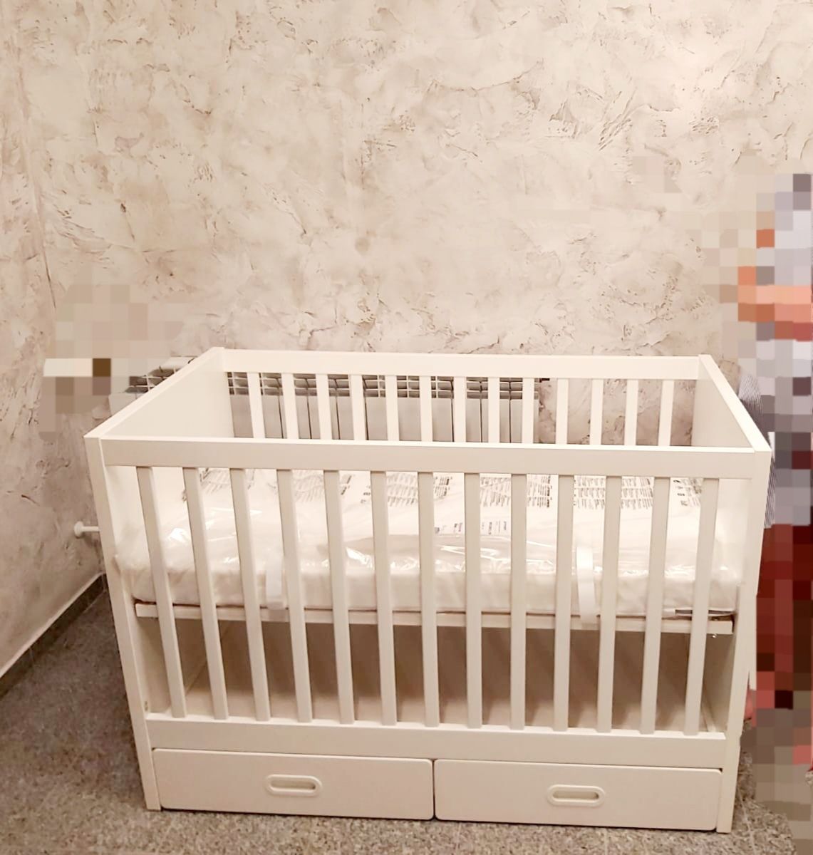 Łóżeczko dla dziecka Ikea 120x60 z szufladami