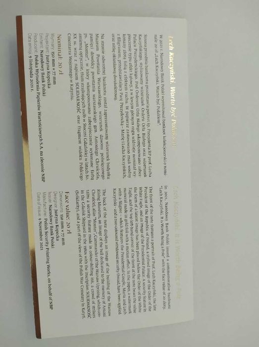 20 zł Lech Kaczyński