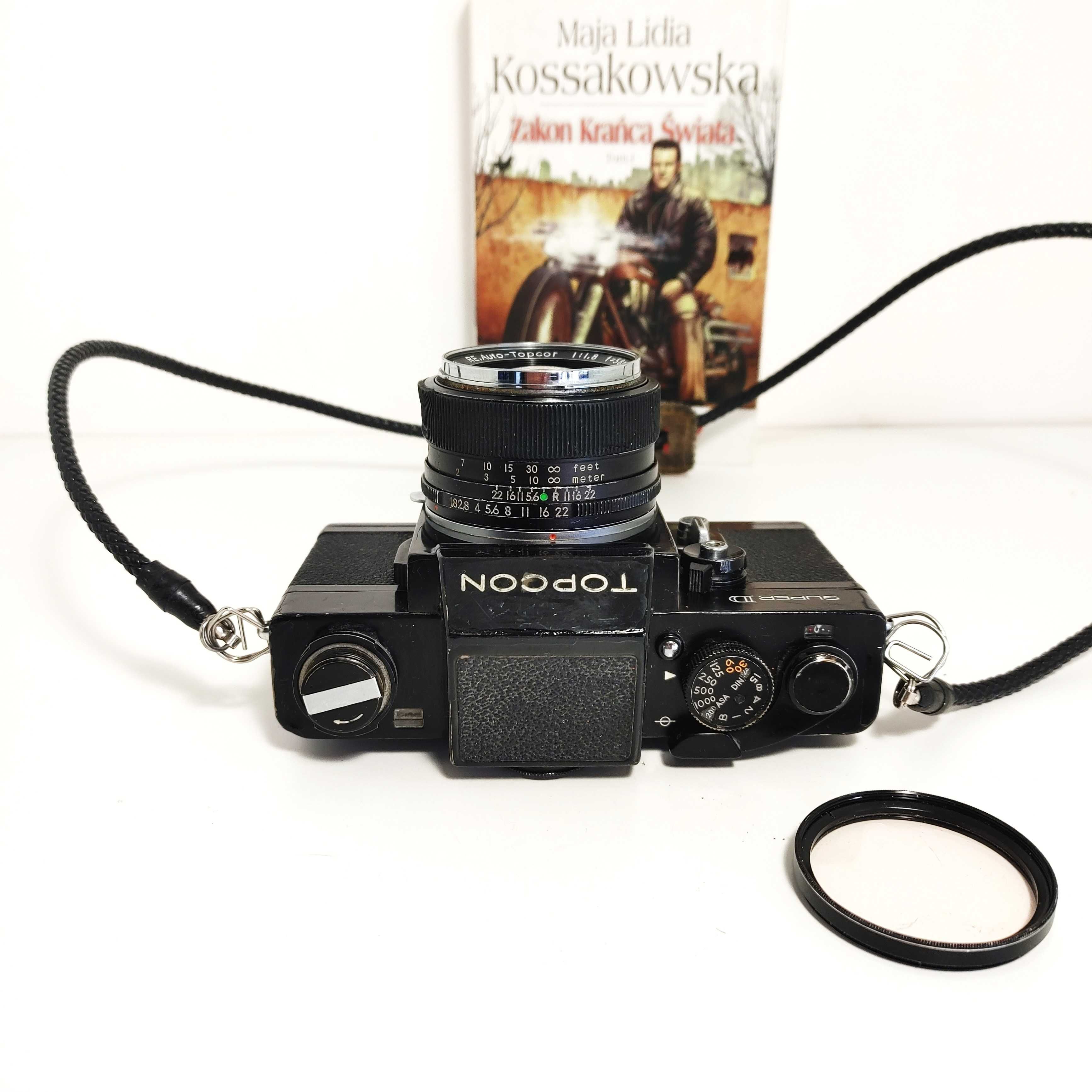 Analogowa Lustrzanka TOPCON Super D z 1971 roku z RE Auto Topcor 58 mm