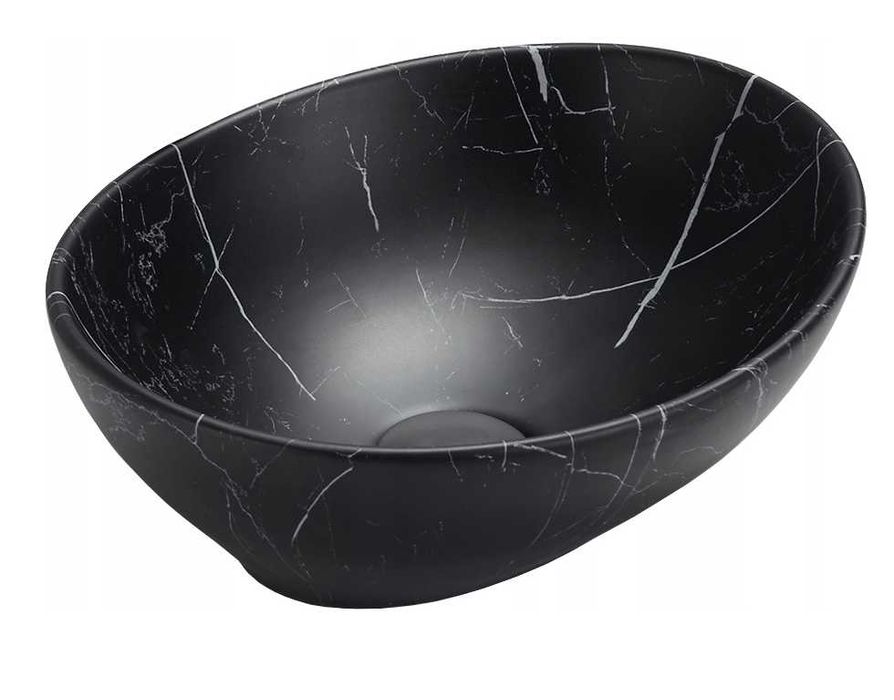 UMYWALKA nablatowa 40x34 cm CZARNA KAMIEŃ