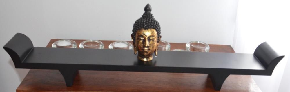 Base para 6 teelights com Busto de Buda