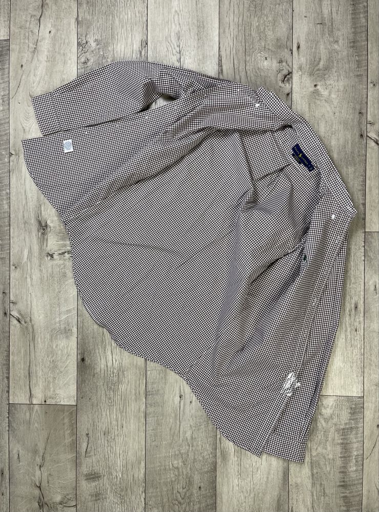 Ralph Lauren Custom Fit рубашка S размер с длинным рукавом клетчатая