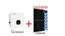Zestaw fotowoltaiczny 5kW Growatt + 10x500W moduły Ja Solar
