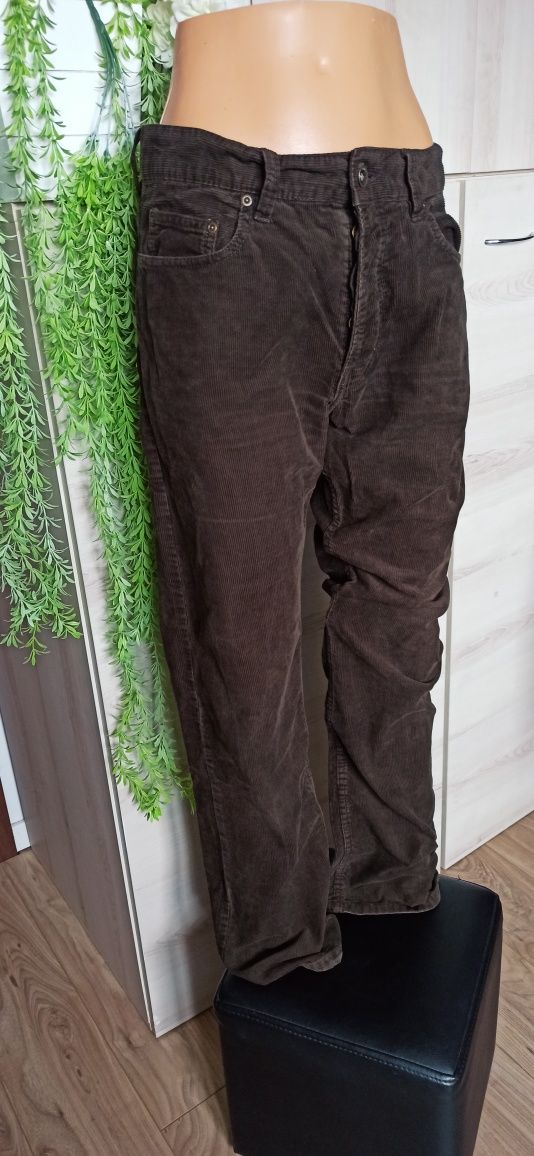 Sg Sztruksy męskie  S  31 /32 brązowe spodnie męskie S