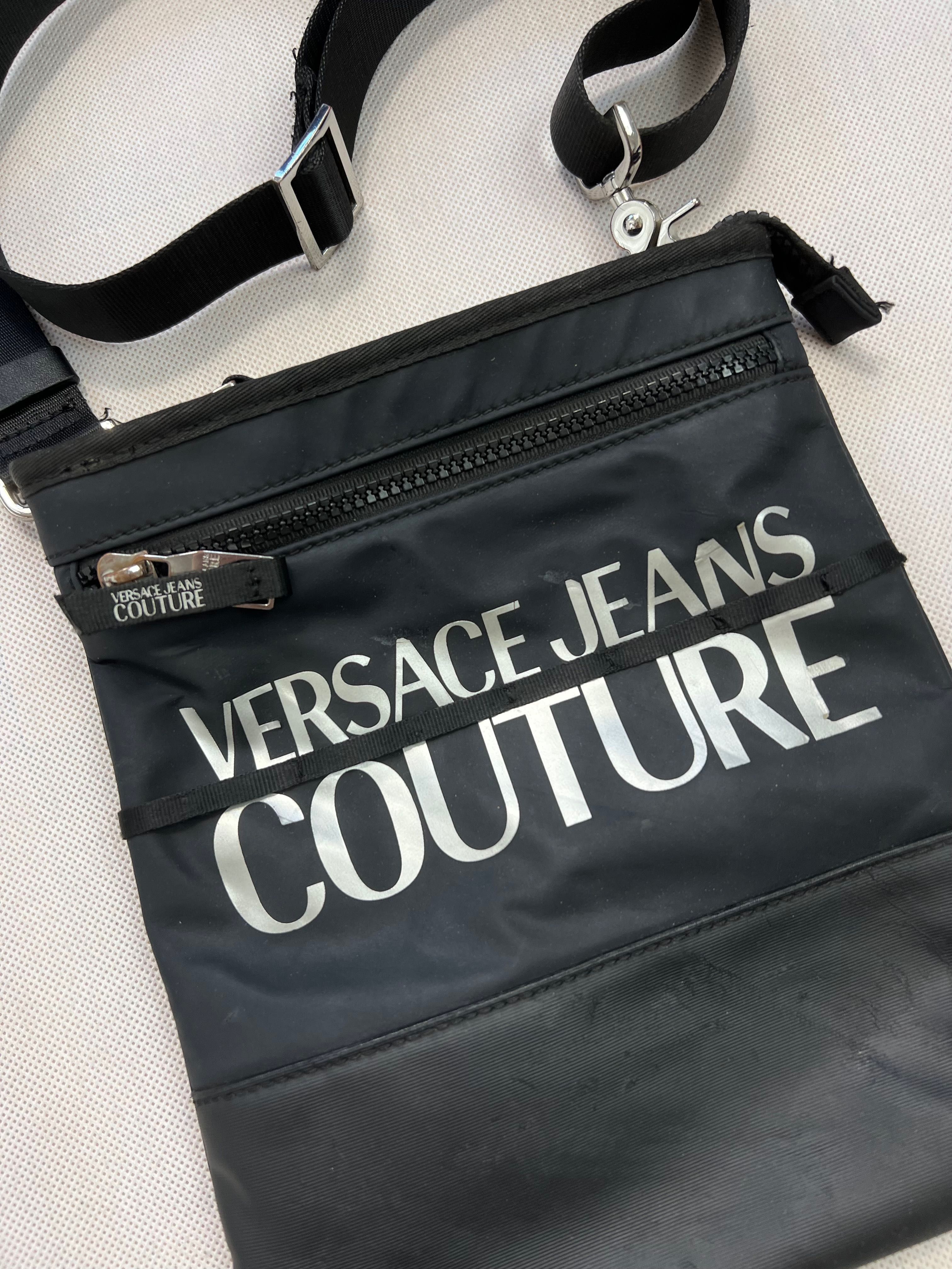 Bag Versace Jeans Couture big logo black Nerka torebka