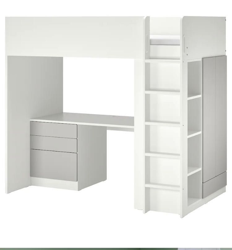 Łóżko piętrowe z biurkiem Ikea