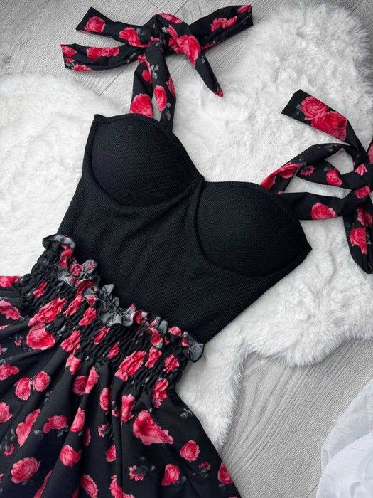 Komplet damski. Tkanina: lekki soft i prążkowany materiał. Top!!!