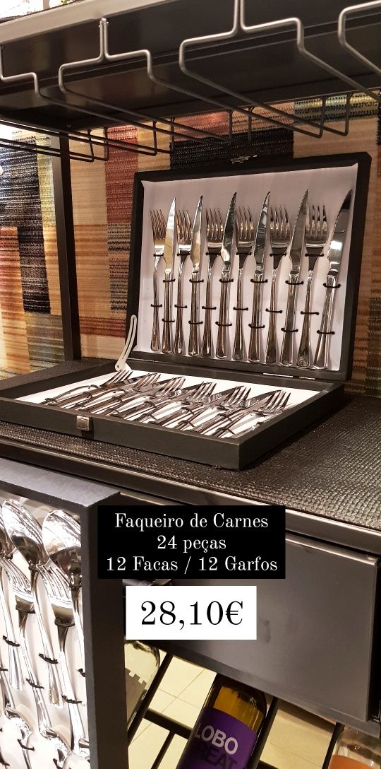 Faqueiro de Carne - 24 Peças de Inox By Arcoazul