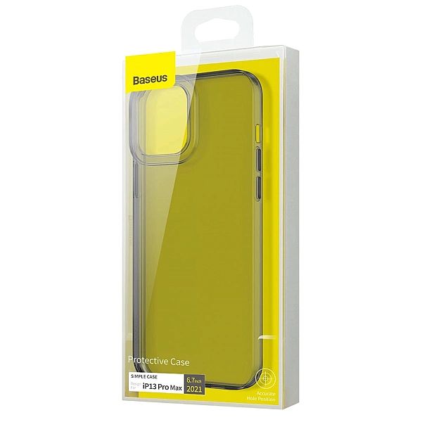 Baseus Simple Series Case przezroczyste żelowe etui iPhone 13 Pro czar
