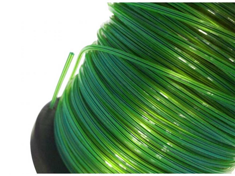 Żyłka z drutem tnąca zbrojona kosy spalinowej czterokątna 2,4mm 100m