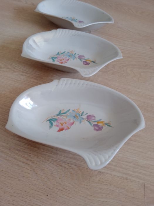 Набор посуды Менажницы салатницы фигурные фарфоровые 3 штуки