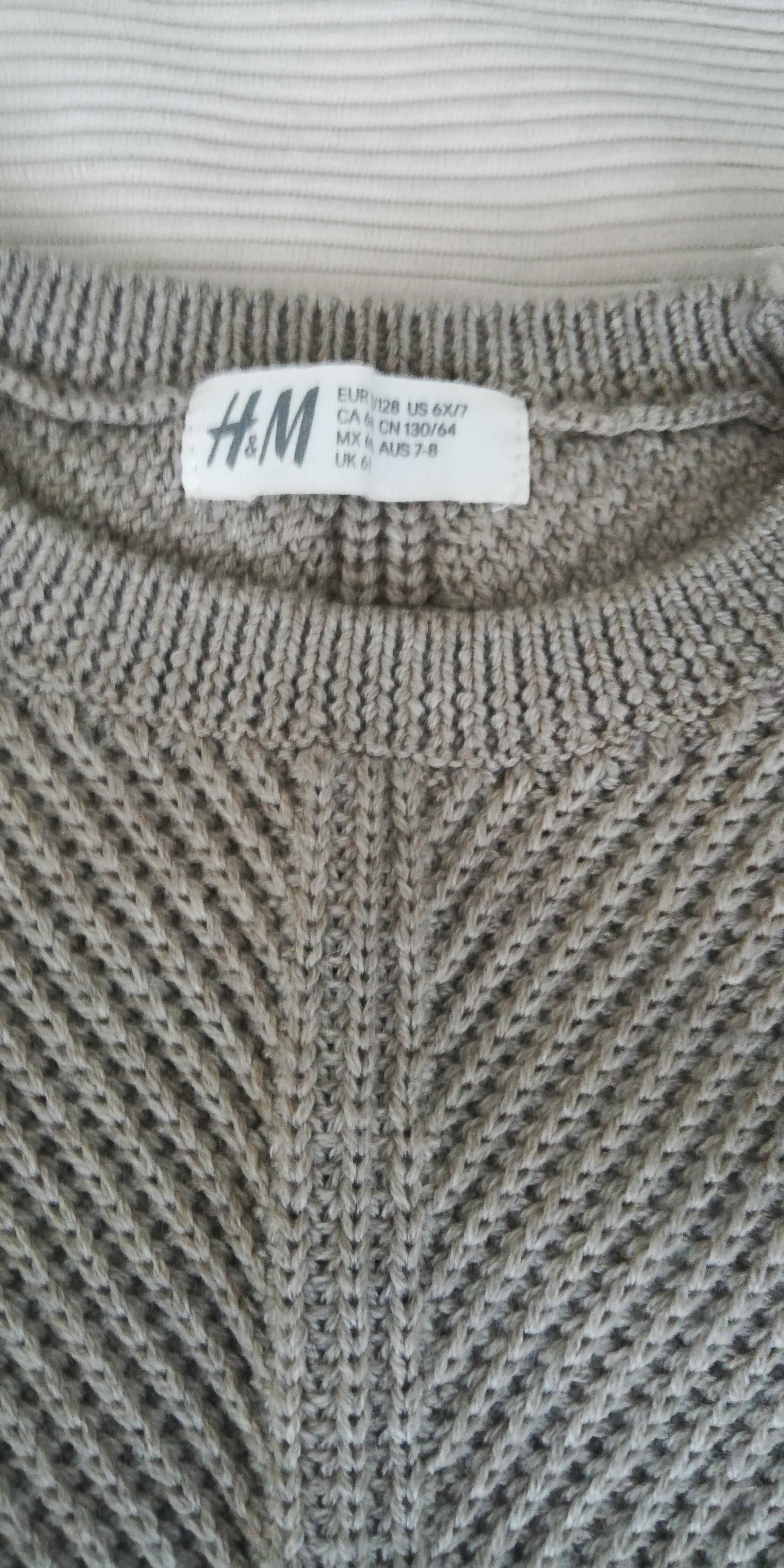 Sweter wełna merino 122/128