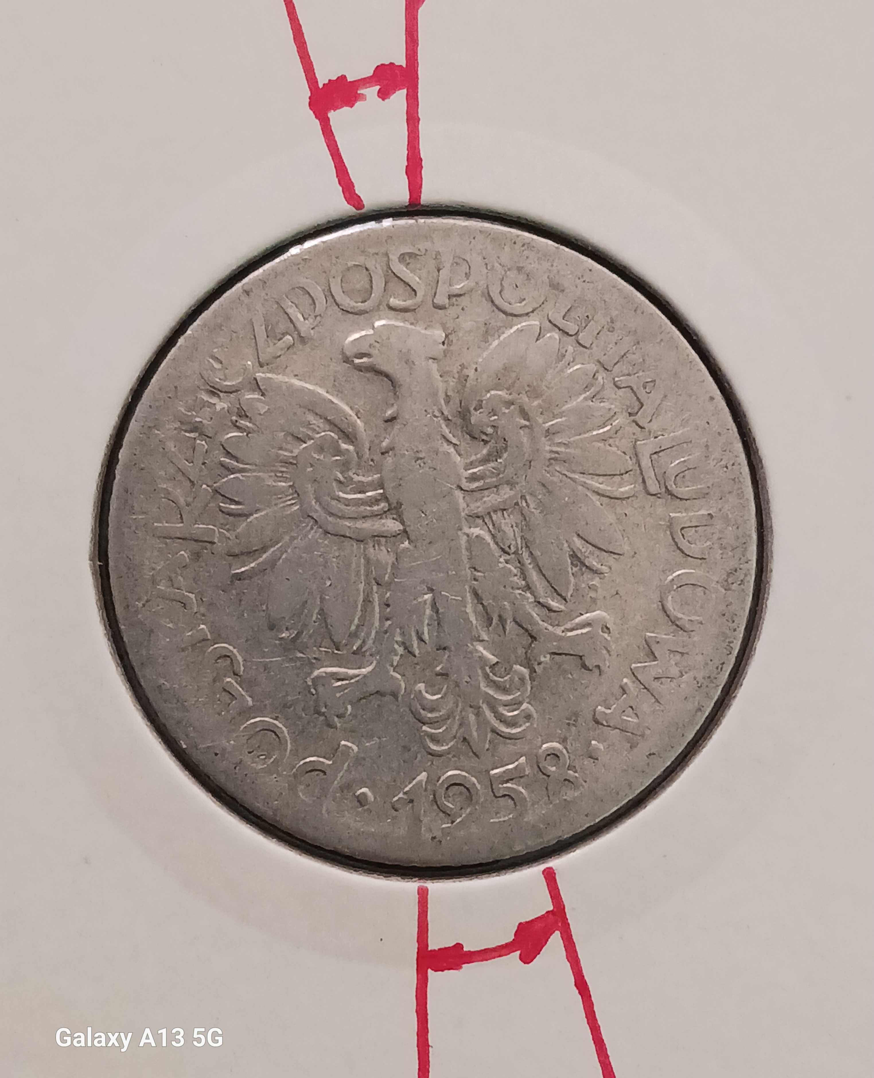 5 zł Rybak 1958 r. - nr. 2 - skrętka - rzadkość