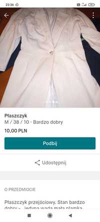 Płaszczyk rozmiar M