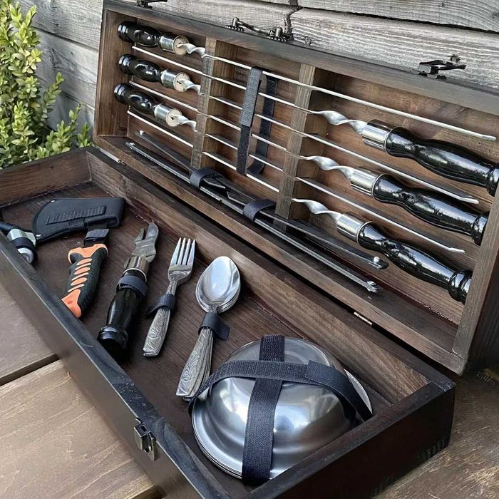 Набір шампурів ручної роботи на подарунок, набор шампуров с ДОСТАВКОЙ