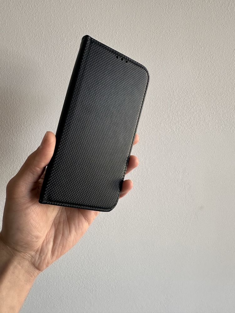 Etui Zamykane czarne + SZKŁO do IPHONE 14 PRO MAX