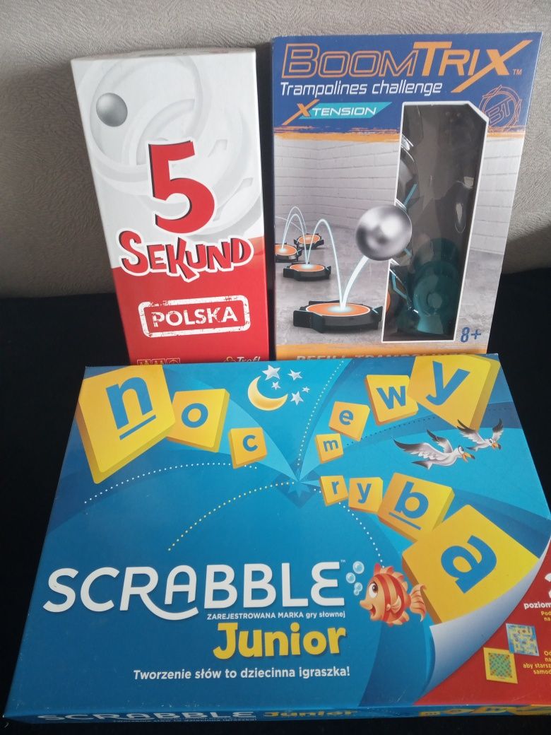 Zestaw gier: Scrabble Junior, 5 Sekund Polska, BoomTrix
