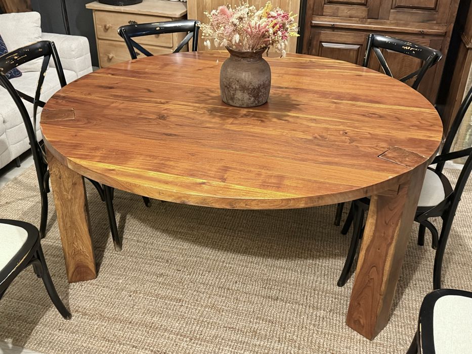 mesa, jantar, refeições, sala, oriental, indiana, pau rosa, rústica