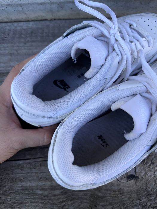 Białe, skórzane sneakers Nike Air Force 1 Shadow, rozmiar 40