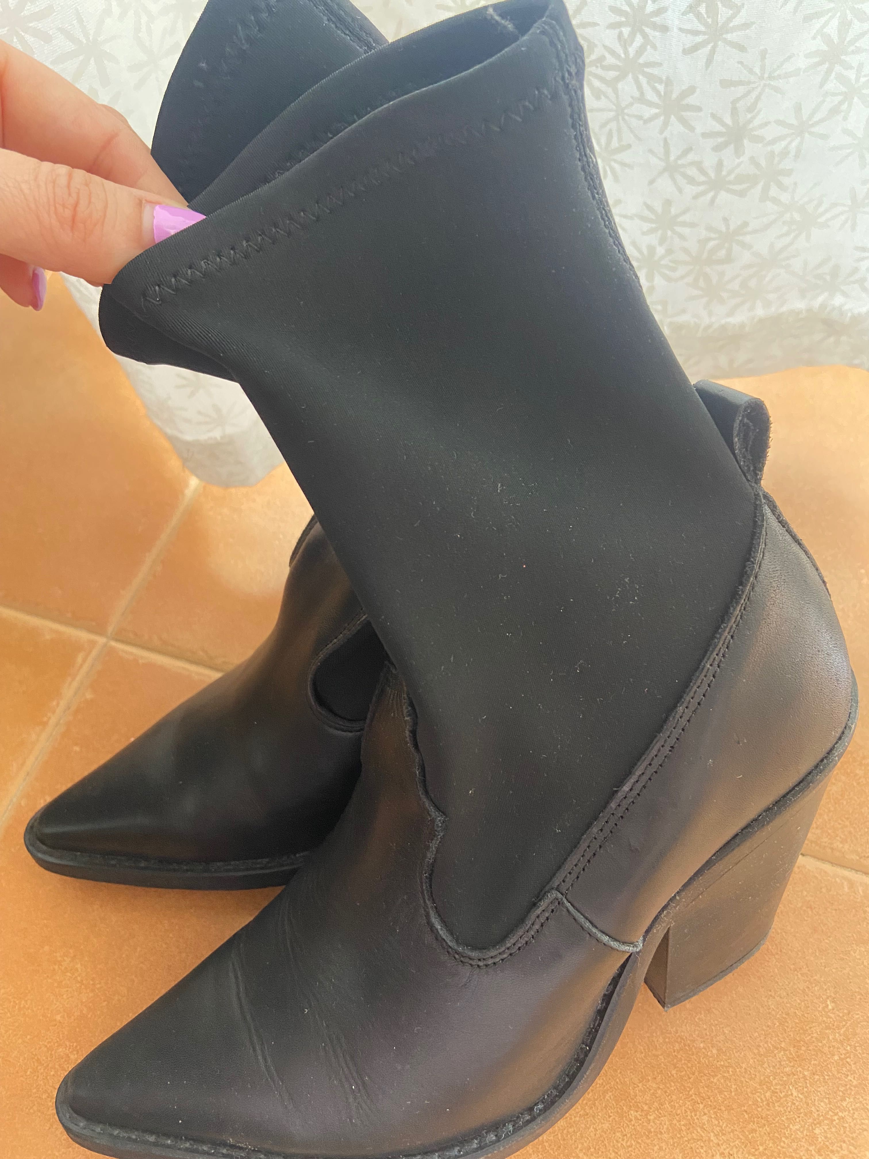 Botas preta Mango