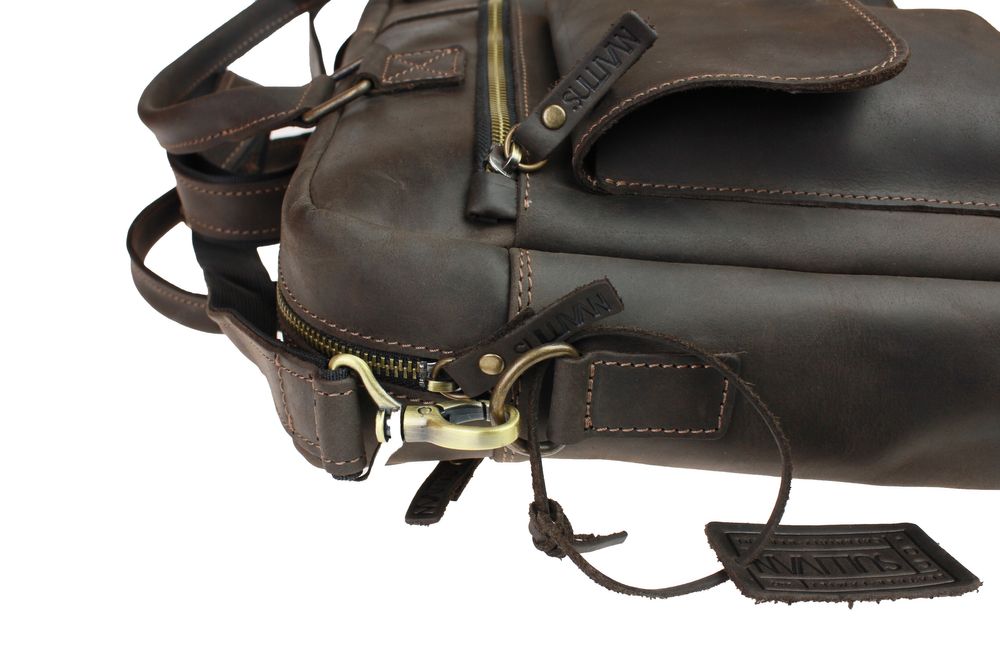 Сумка для документів велика шкіряна А4 SULLIVAN smg31-2(60) коричнева