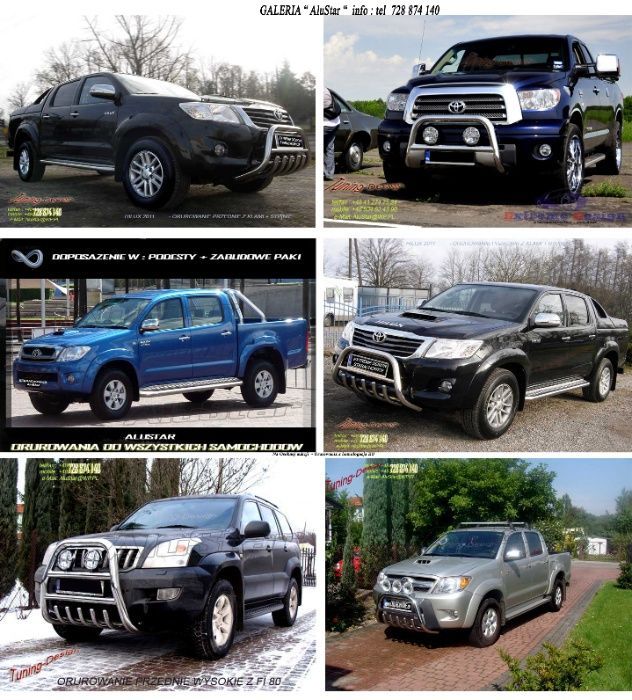 Toyota Rav4 Hilux Land Crusier Orurowanie Podesty Kangur