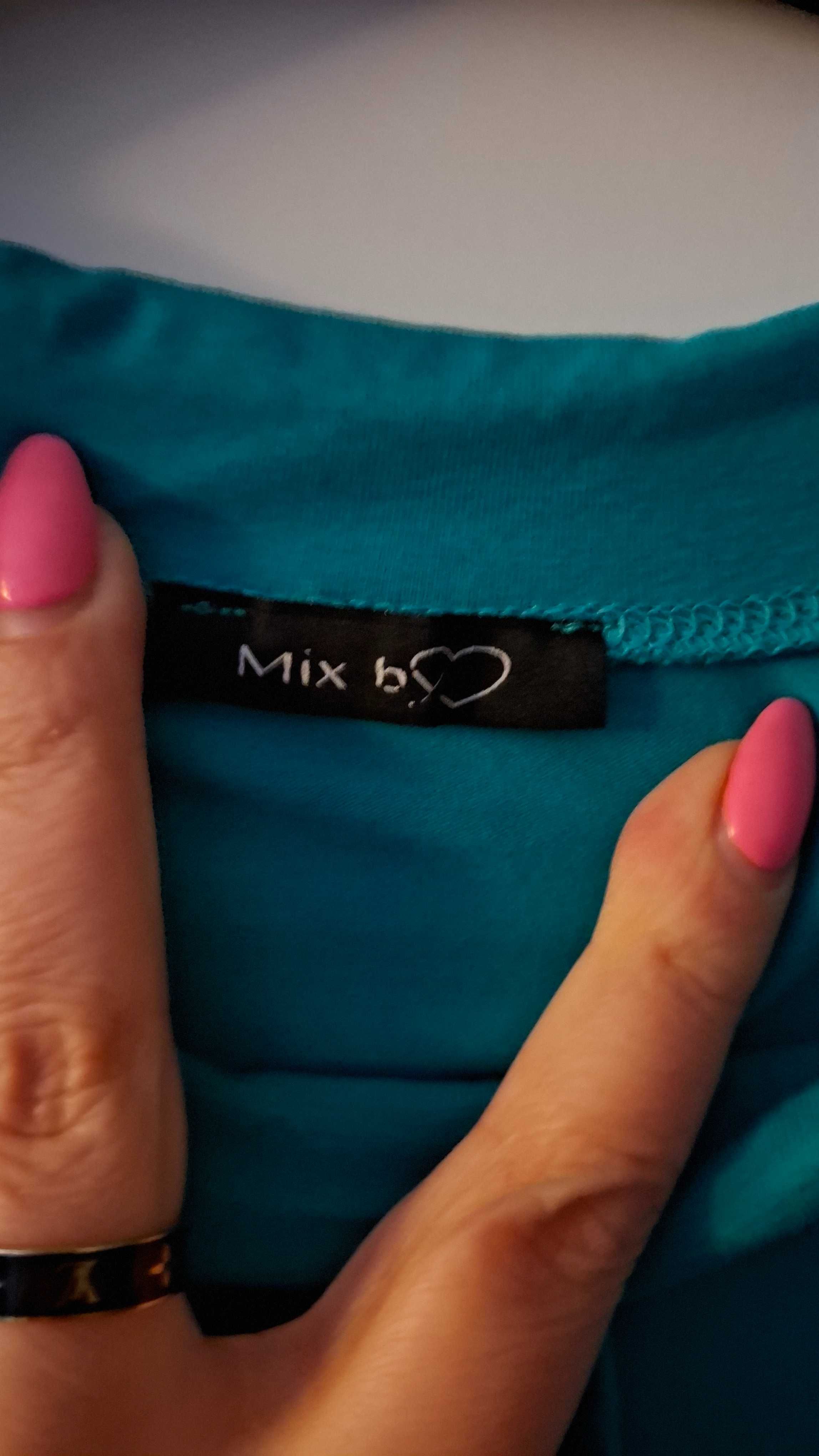 Bluzka cyrkonie morska L/XL