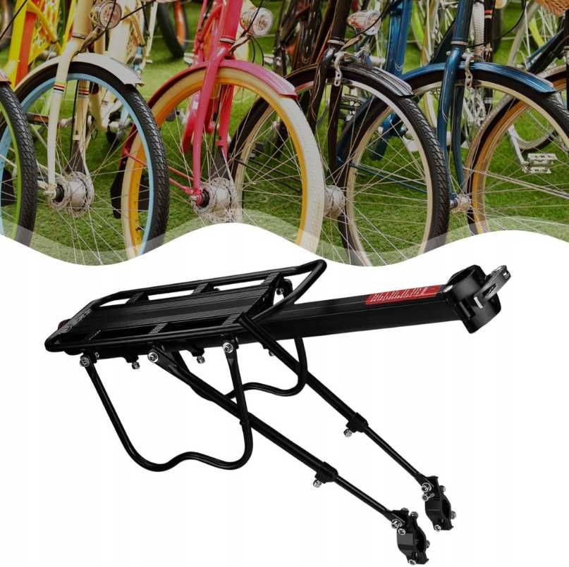 Bagażnik Rowerowy Tylny Do Roweru Na Zakupy Aluminium Uniwersalny 50kg