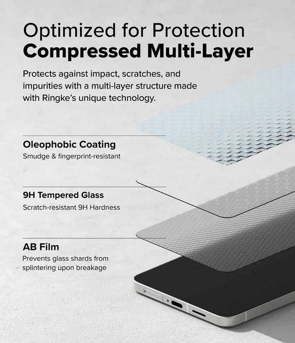 Защитное стекло Ringke Easy Slide 2-Pack для Samsung S25 Edge Clear