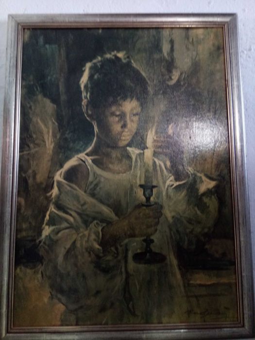 Reprodução em Tela DE PIER GERMANI "CHIERICHETTO" 1960  "O sacristão"