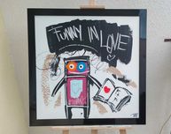 Obraz akrylowy "Funny in love" (60x60) z ramą (67,5x67,5)