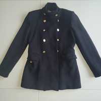 Krótki płaszcz Zara czarny Rozmiar S
