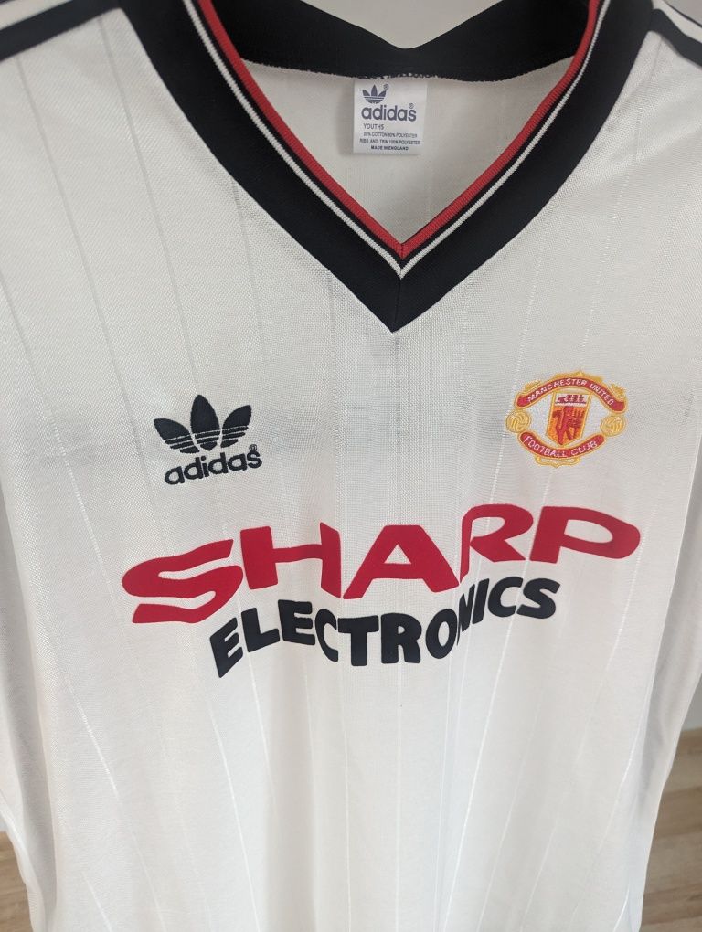 Manchester United retro koszulka Sharp electronics koszulka wyjazdowaL