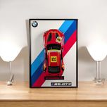 Модель CCA BMW M6 GT3 З АРТ Рамкою 30х21см (А4) Маcштаб 1/24 Type - B