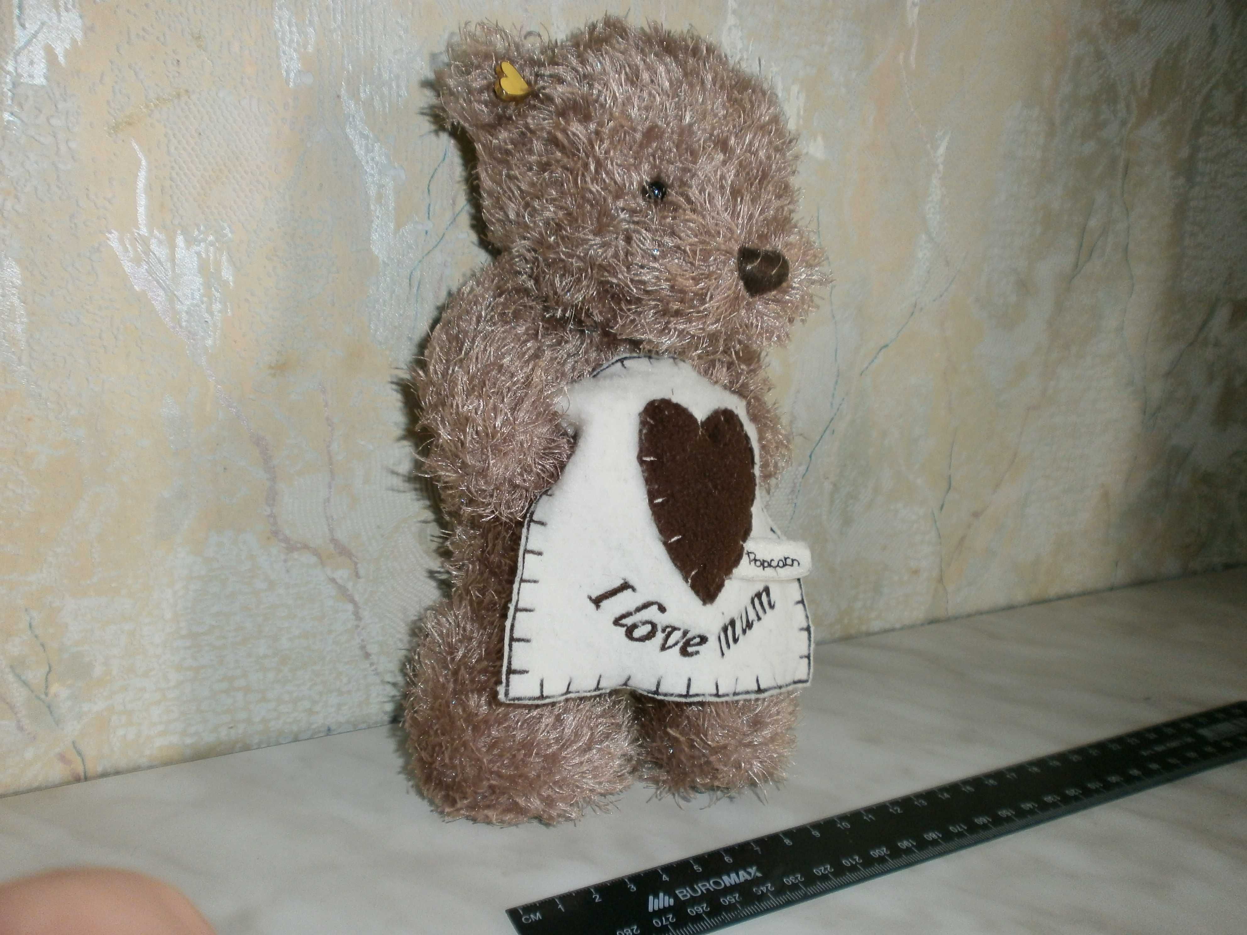 Мягкая игрушка "Медведь" с надписью люблю маму