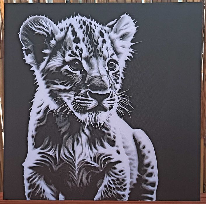 Obraz 3D: "Leopard" - prezent, upominek, dekoracja, dzika przyroda