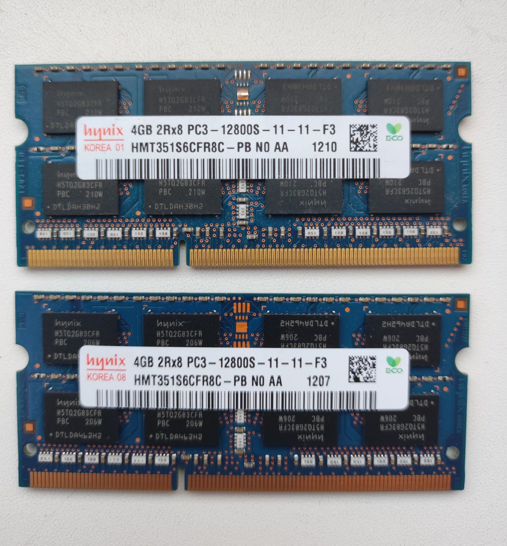 Оперативна пам'ять hynix, ram, ddr3, 2 x 4 gb, для ноутбуків