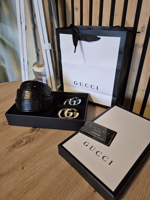 Pasek Gucci skórzany 105 cm