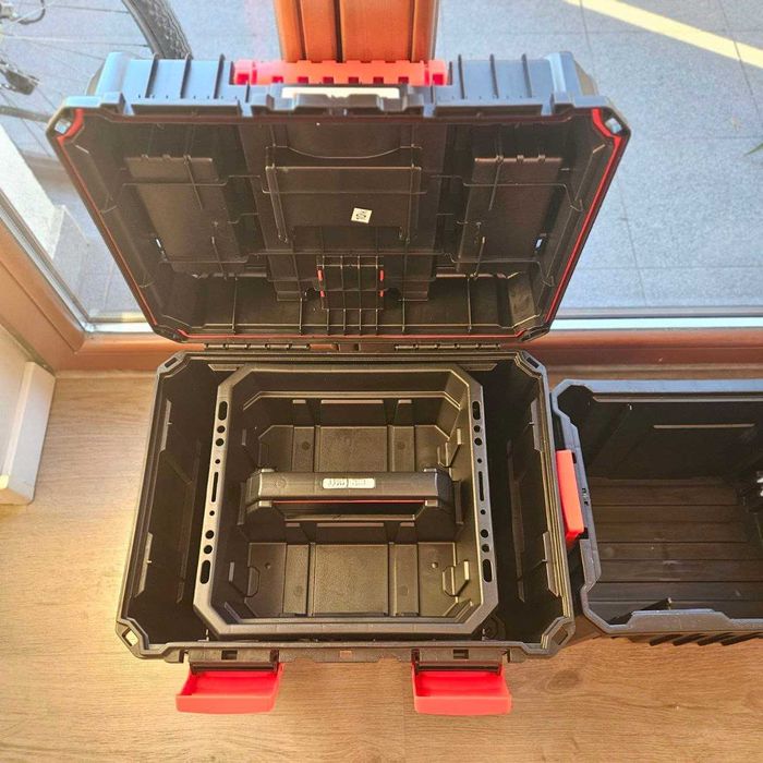 XXL Nowa Mocna Skrzynka Narzędziowa Na Kółkach Budowa+GRATIS Organizer