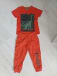 Komplet dresowy koszulka t-shirt spodnie dinozaur r.104