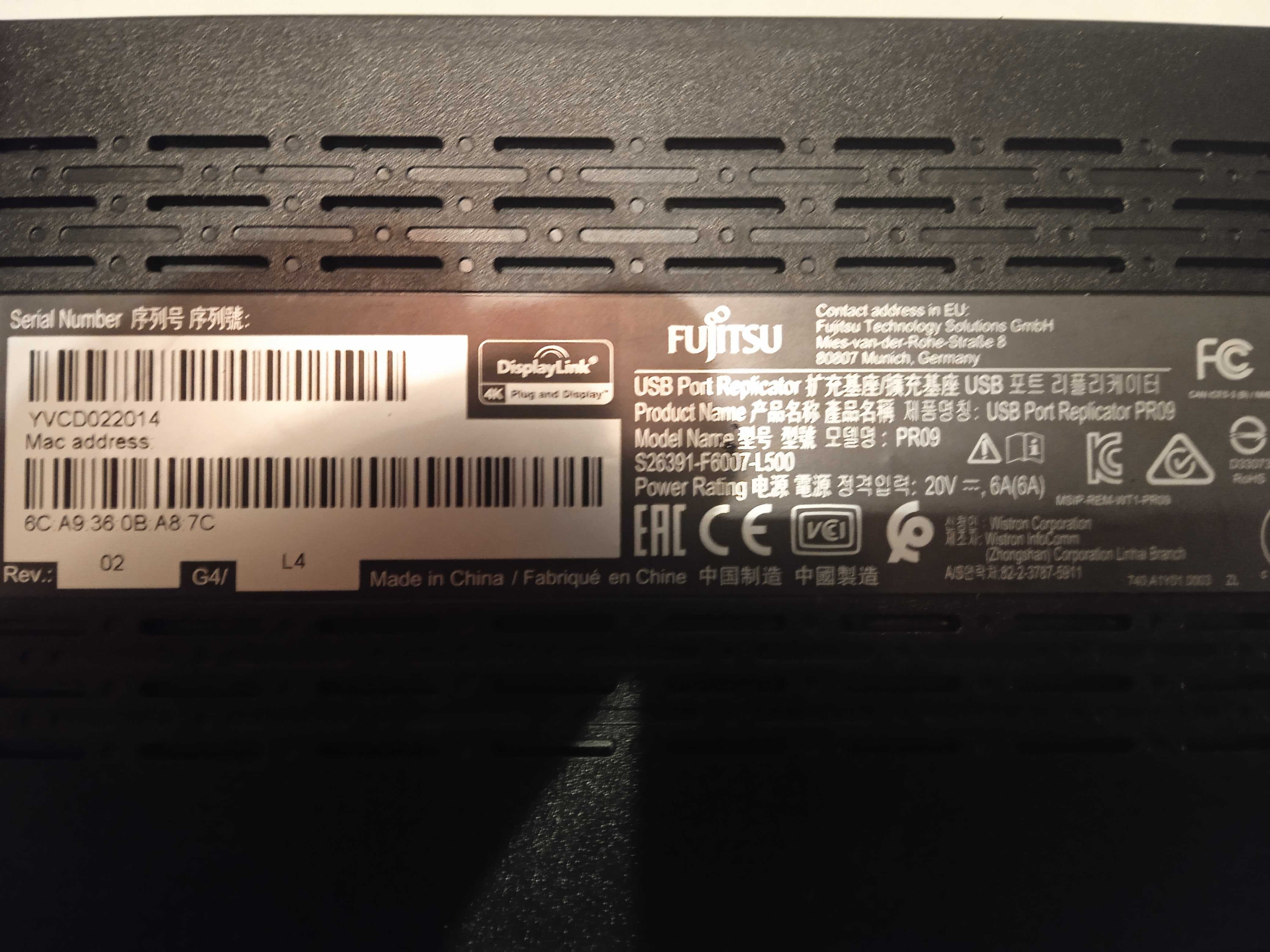 Fujitsu USB Port Replicator PR09