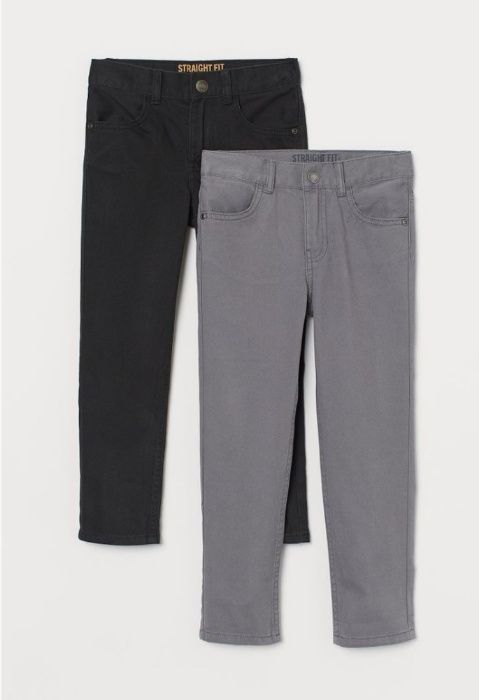 Брюки джинсы H&M мальчику  134 см 8-9 лет серые оригинал