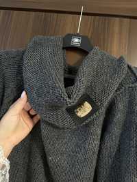Sweter bluzka szary golf Paparazzi Fashion zloty uniwersal 38 M wloski