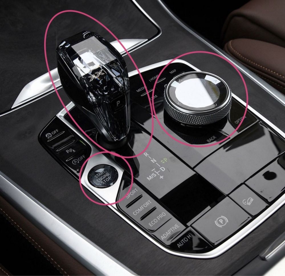 Ручка АКПП КПП хрустальная BMW G20 G30 G05 G06 G07 G22 G02 G01 G03 G04
