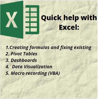 Онлайн допомога з Excel, Power Query,VBA