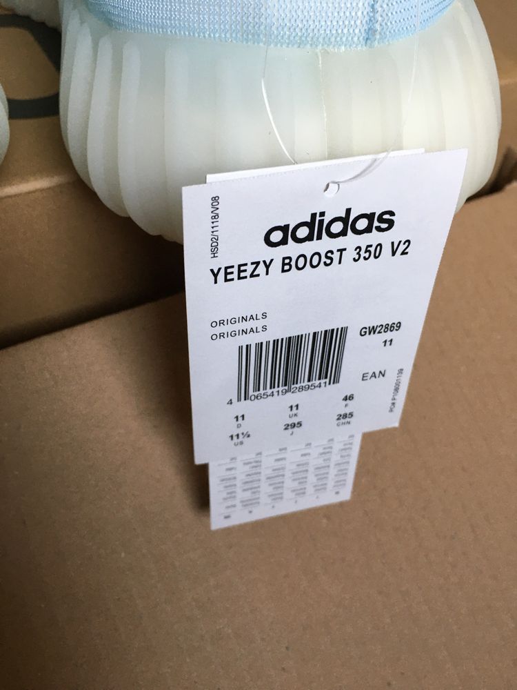 Adidas yeezy 350 v2 mono ice 46 blue niebieskie