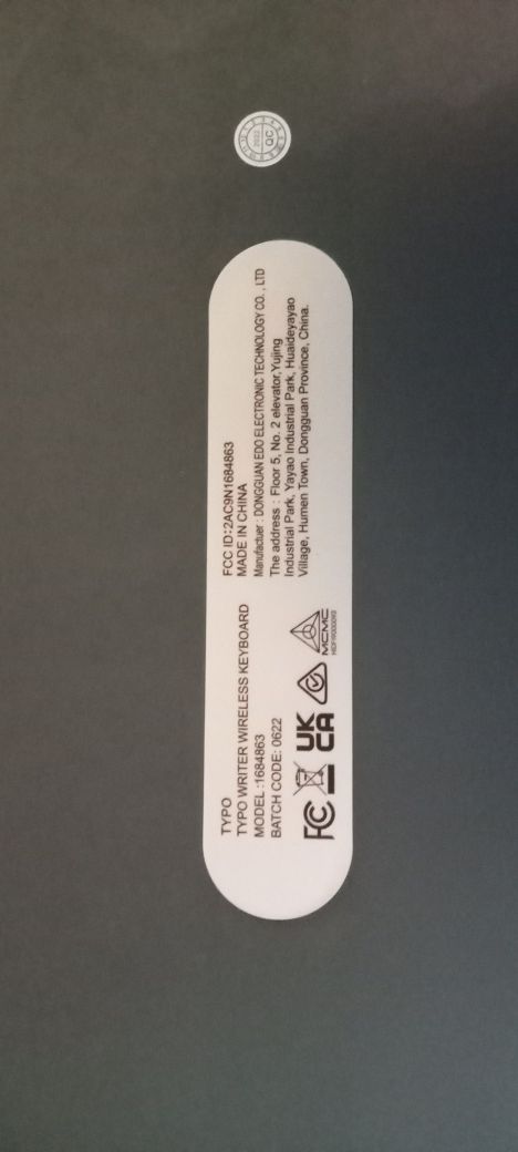 Беспроводная  клавиатура Typo writer wireless keyboard 1684863.
