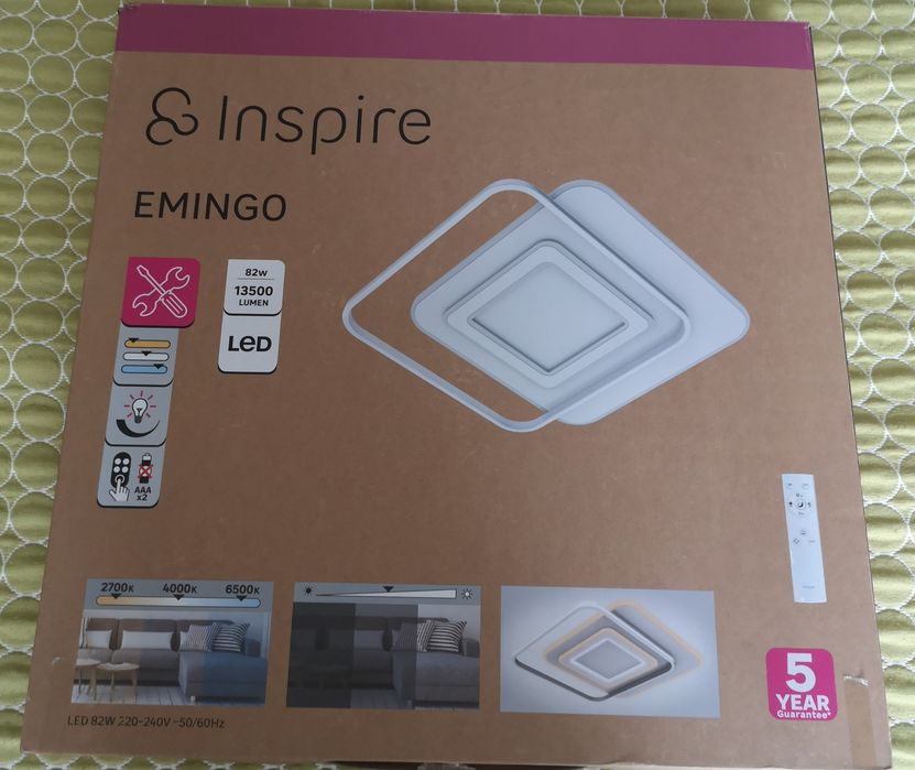 Plafon/Candeeiro LED Inspire Emingo — Novo