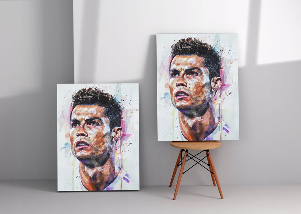 Obraz na płótnie Cristiano Ronaldo CR7 w nowoczesnym stylu 75x100 cm