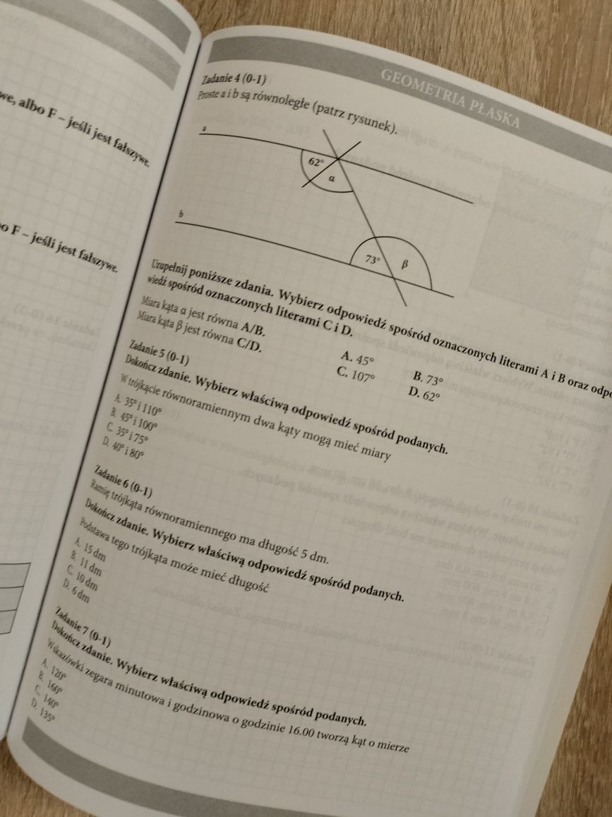 Książka z zadaniami matematycznymi klasa 7-8 "Pora na matematykę" II